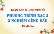 Phương trình bậc 2 có 2 cùng dấu khi nào? Điều kiện để phương trình bậc 2 có 2 nghiệm cùng dấu là gì? - Toán lớp 9